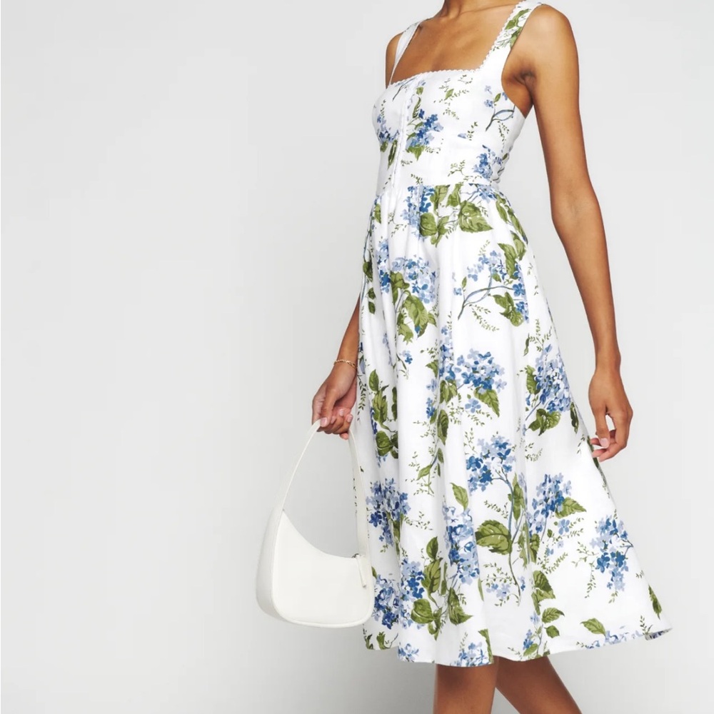 Reformation Petite Tagliatelle Linen Dress